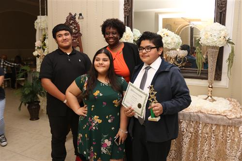 Ms. Robinson and some of her students 